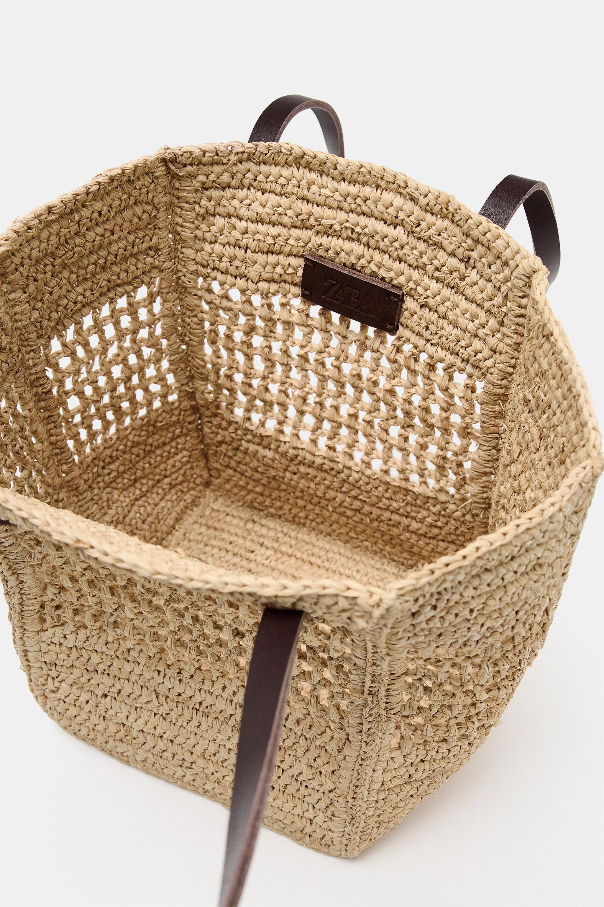RAFFIA MINI SHOPPER BAG